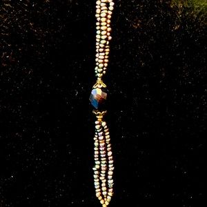 Amethyst and Black Pearl Bracelet